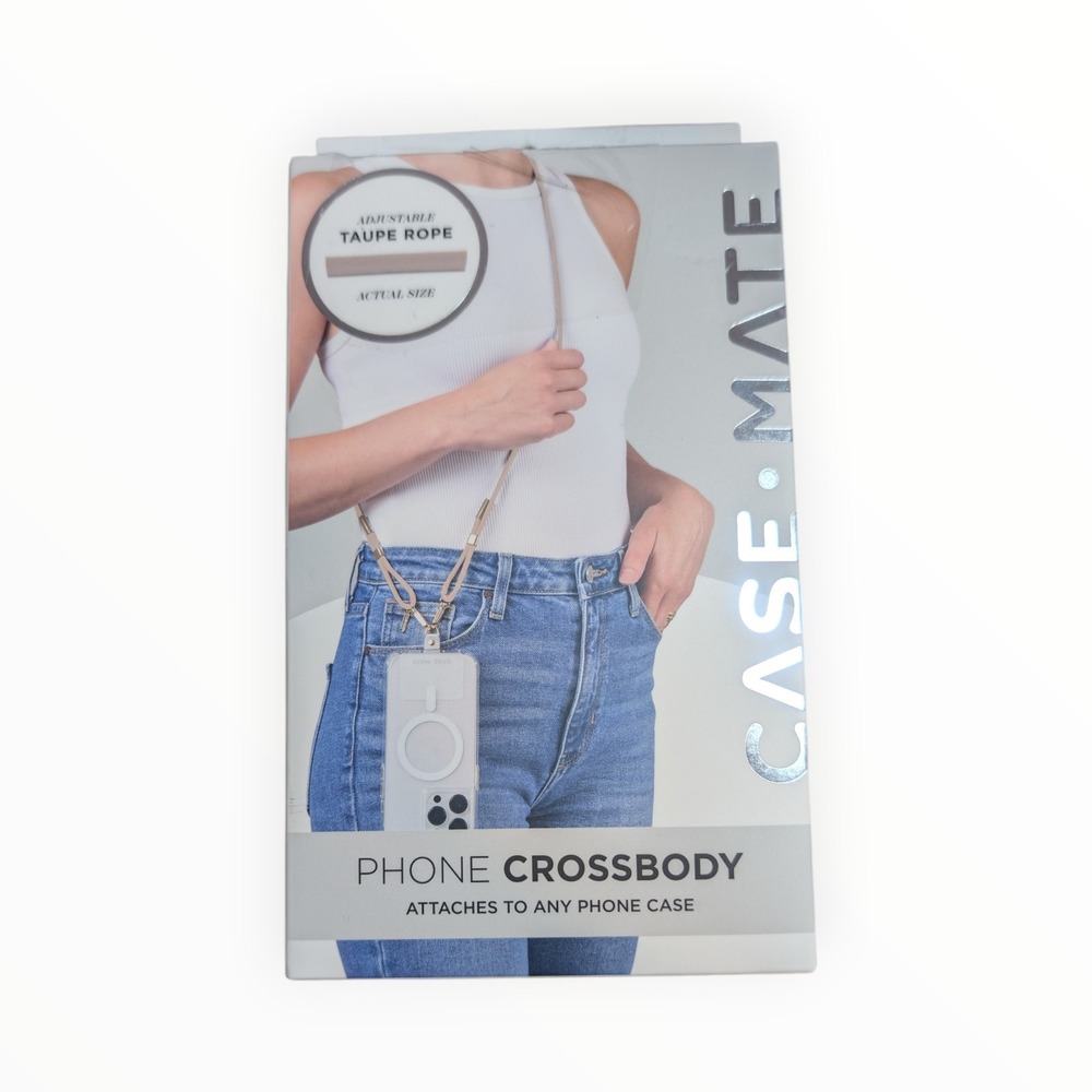 Mm2-O Case-Mate - Crossbody for Any Cell Phone - Adjustable Taupe Rope
